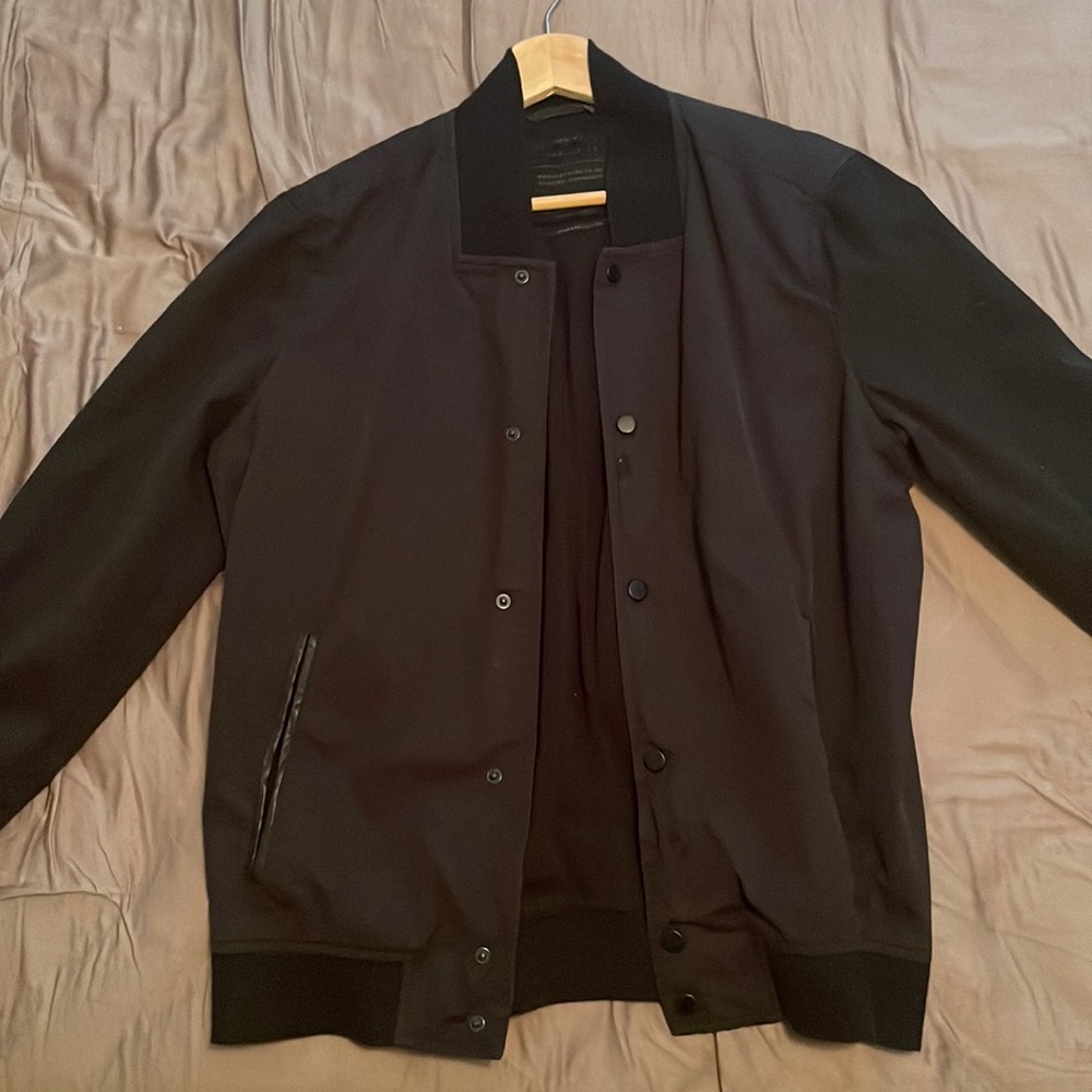 AllSaints Bomber Jacket - Black - Italian Cloth